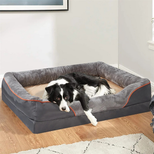 Orthopedic Memory Foam Dog Bed – Elevated Waterproof Sofa – Removable Cover – Large/XL/2XL/3XL – Dogs
