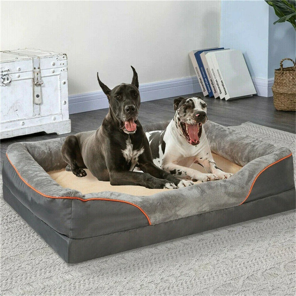 Orthopedic Memory Foam Dog Bed – Elevated Waterproof Sofa – Removable ...