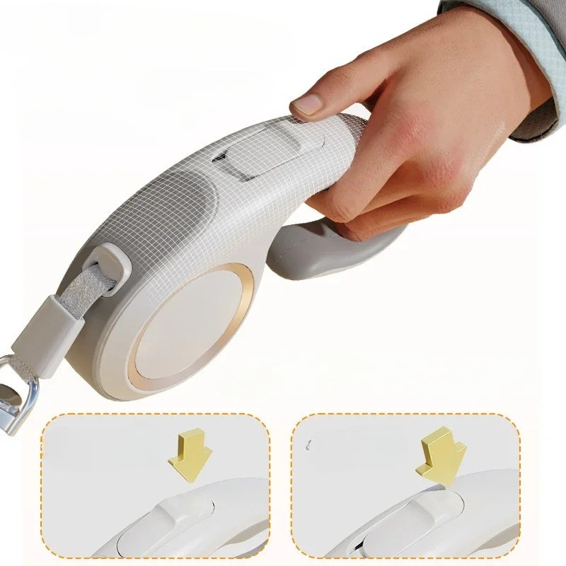 Retractable Dog Leash – Flexible Walking Control – Durable Plastic Housing – 3 m & 5 m – Cats & Small/Medium Dogs