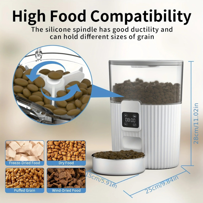 Automatic Pet Feeder – Smart WiFi Scheduling – LCD Display & Programmable – 50–2000 g Capacity – Cats
