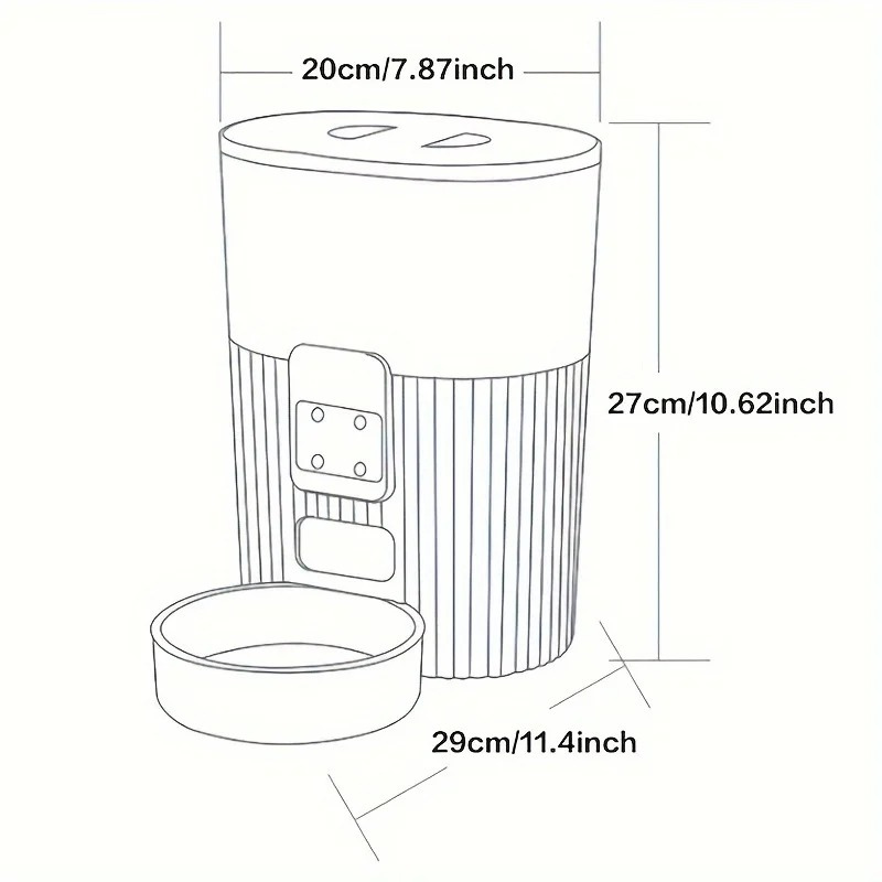 Automatic Pet Feeder – Smart WiFi Scheduling – LCD Display & Programmable – 50–2000 g Capacity – Cats