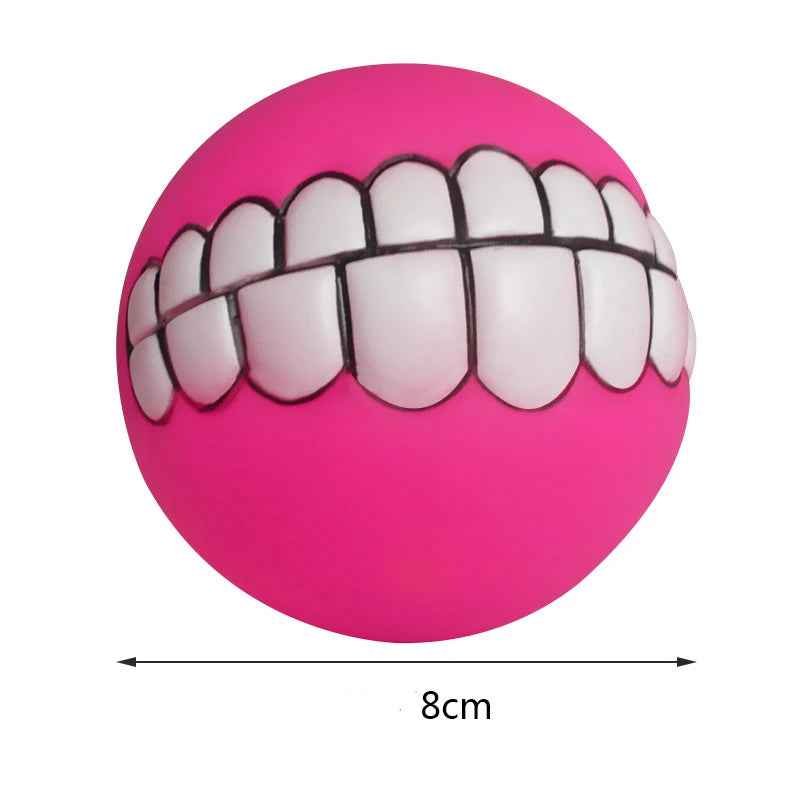 Interactive Dog Chew Ball Toy – Mental & Physical Stimulation – Rubber Squeaker – 3″ Multicolor – Dogs
