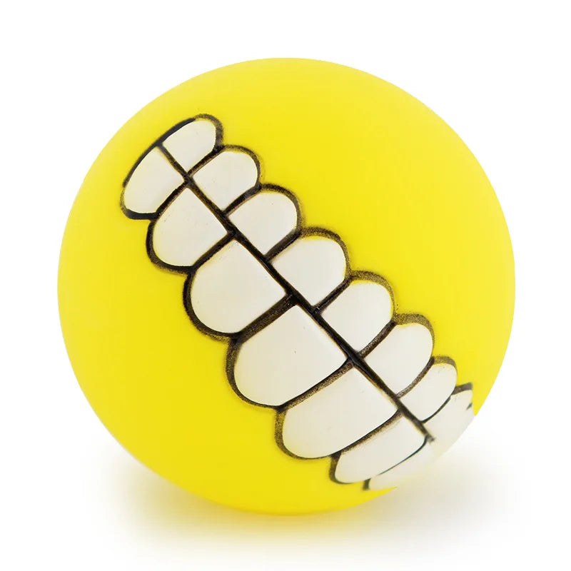 Interactive Dog Chew Ball Toy – Mental & Physical Stimulation – Rubber Squeaker – 3″ Multicolor – Dogs