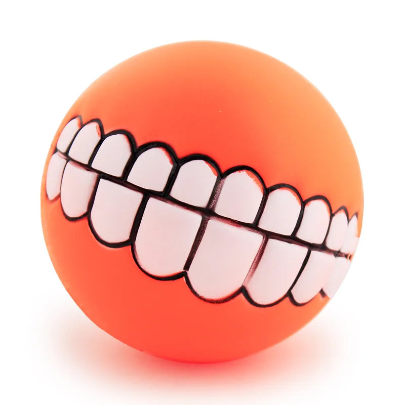 Interactive Dog Chew Ball Toy – Mental & Physical Stimulation – Rubber Squeaker – 3″ Multicolor – Dogs