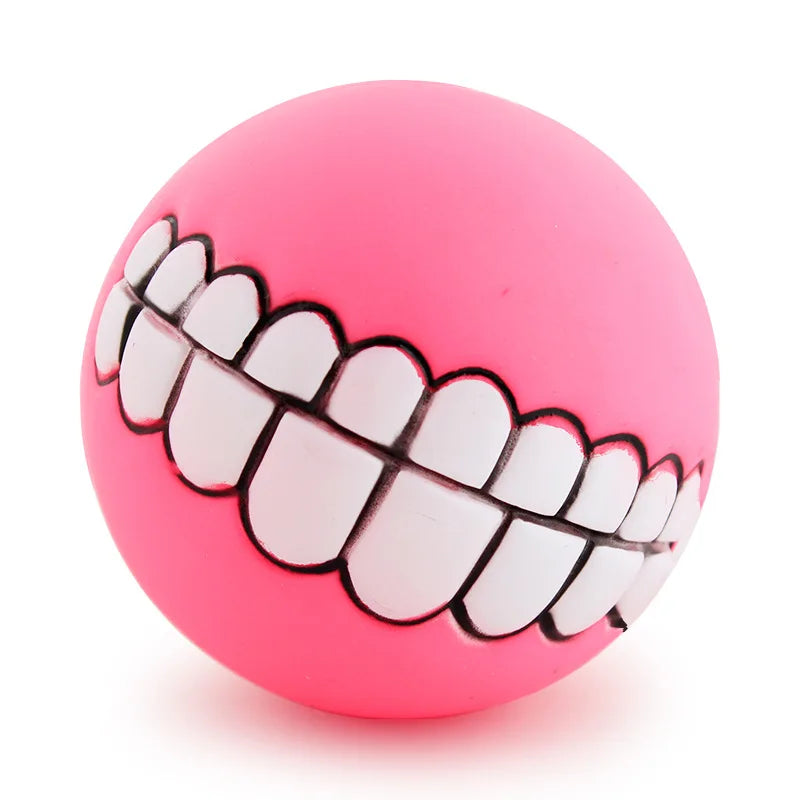 Interactive Dog Chew Ball Toy – Mental & Physical Stimulation – Rubber Squeaker – 3″ Multicolor – Dogs
