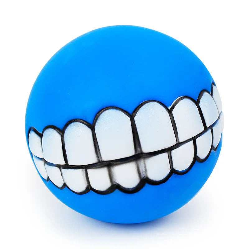 Interactive Dog Chew Ball Toy – Mental & Physical Stimulation – Rubber Squeaker – 3″ Multicolor – Dogs