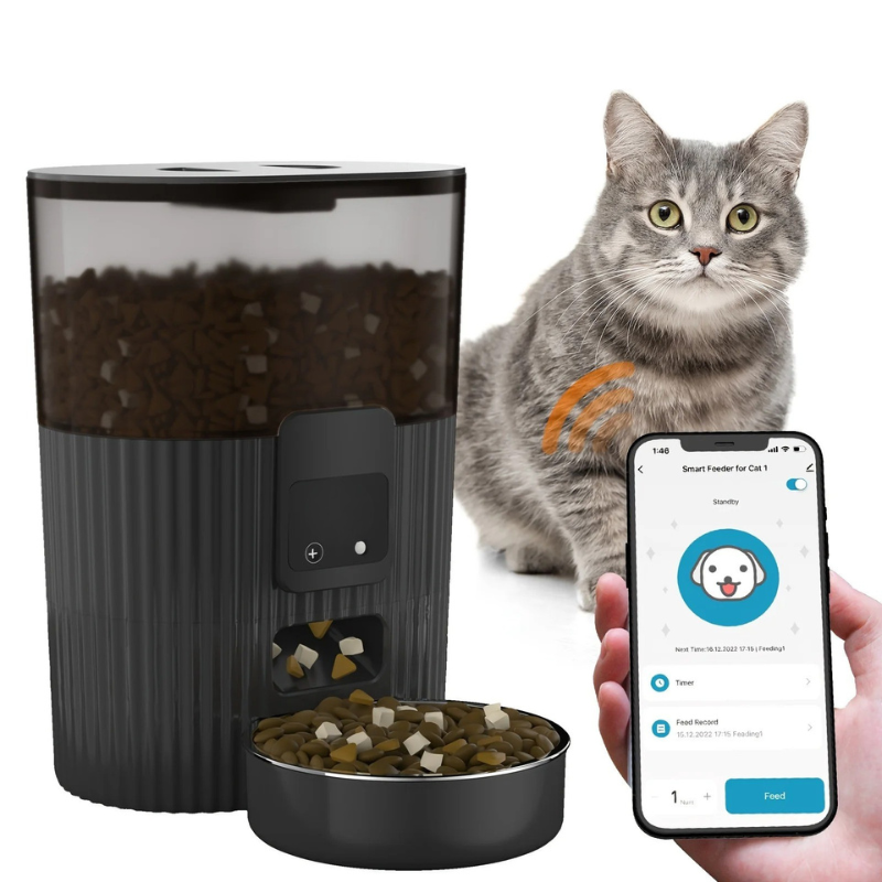 Automatic Pet Feeder – Smart WiFi Scheduling – LCD Display & Programmable – 50–2000 g Capacity – Cats