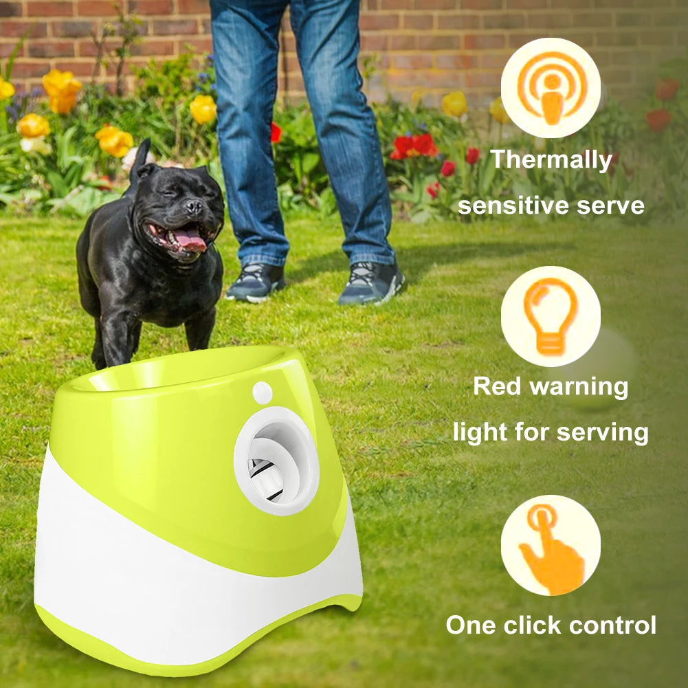Automatic Dog Ball Launcher – Interactive Dog Toy for Hands-Free Fetch – ABS Plastic – 9.45×8.27×8.27 in – Dogs