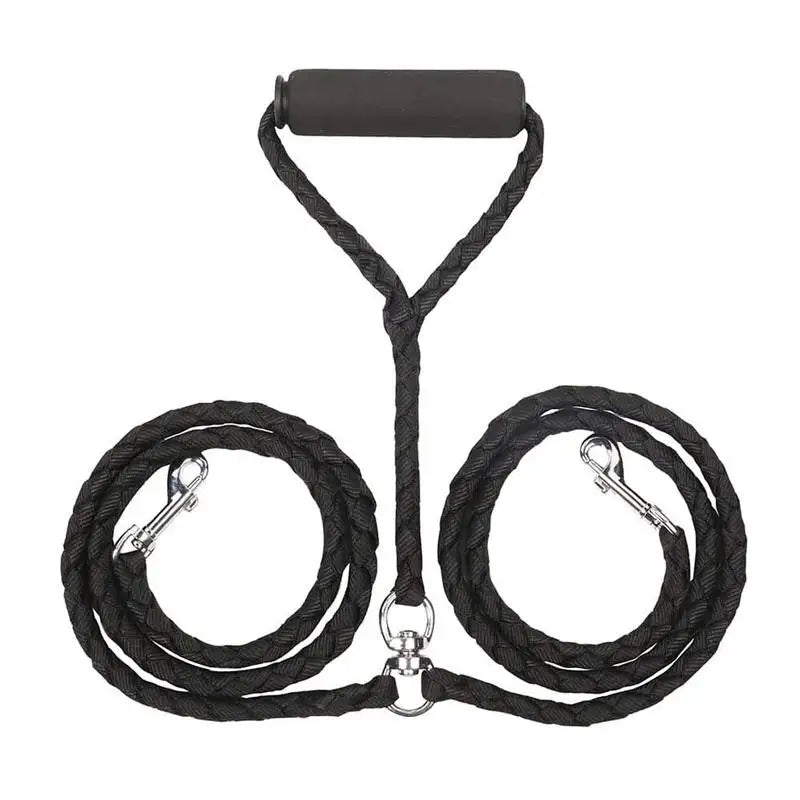 Double Dog Walking Leash – Tangle‑Free 360° Rotation – Durable Nylon – 55″ Length – All‑Stage Dogs