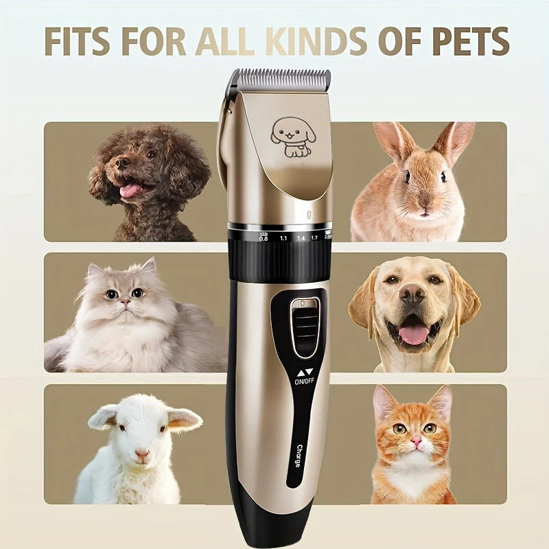 Electric Pet Hair Trimmer – Precision Cordless Clippers – Rechargeable 8 Hr Charge – 110–240 V – Dogs & Cats