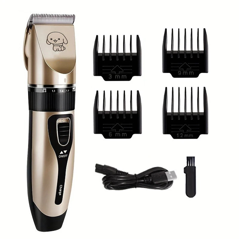 Electric Pet Hair Trimmer – Precision Cordless Clippers – Rechargeable 8 Hr Charge – 110–240 V – Dogs & Cats