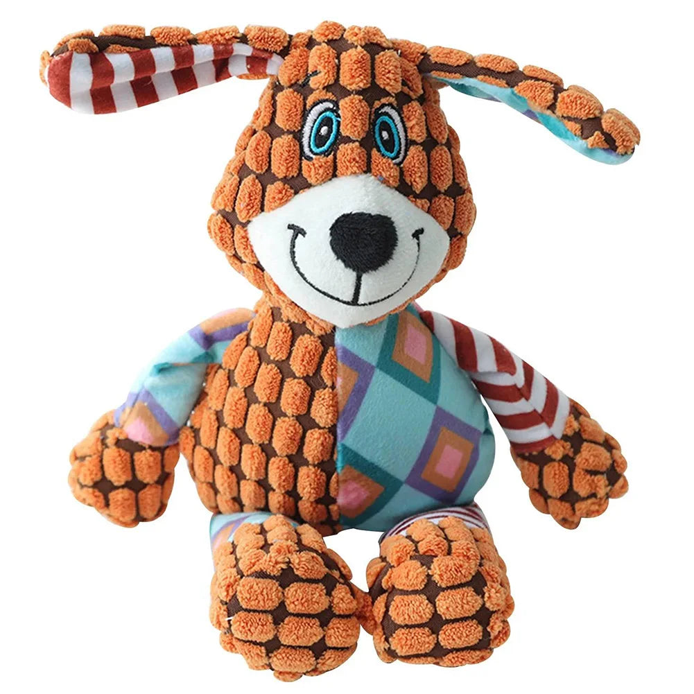 Interactive Plush Squeaky Dog Toy – Pineapple Fleece & Crinkle Paper – Durable Soft Chew Toy – One Size – Small, Medium & Large Dogs
