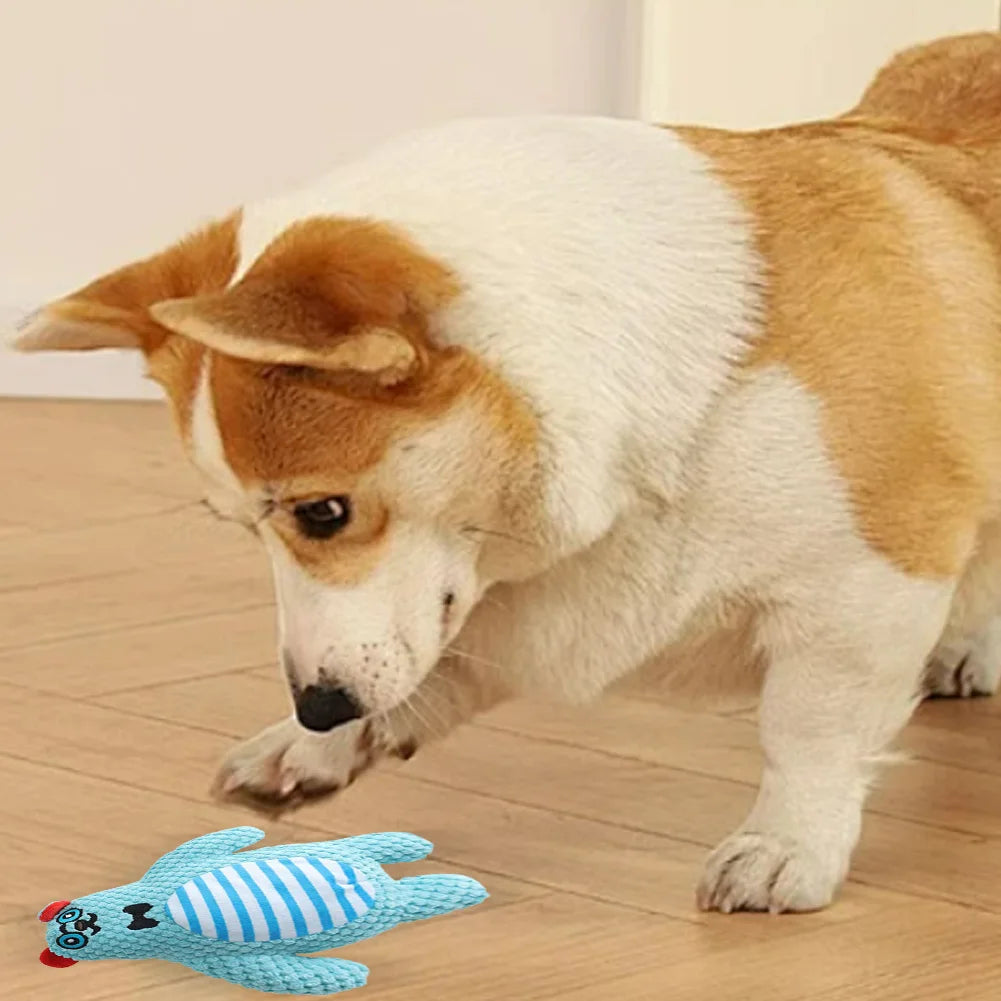 Interactive Plush Squeaky Dog Toy – Pineapple Fleece & Crinkle Paper – Durable Soft Chew Toy – One Size – Small, Medium & Large Dogs