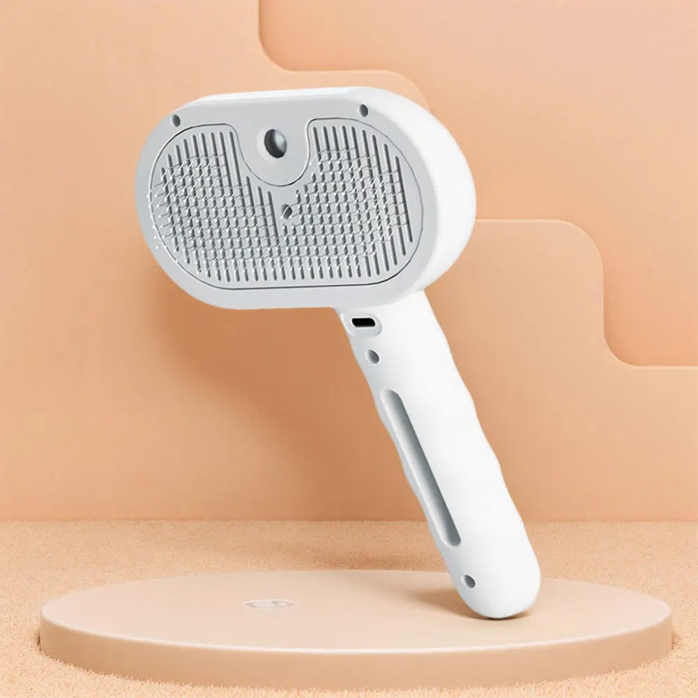3‑in‑1 Steam Pet Grooming Brush – Static Reduction & Deshedding – ABS & Stainless Steel – 7.87″×4.53″×2.76″ – Cats, Dogs & Small Animals