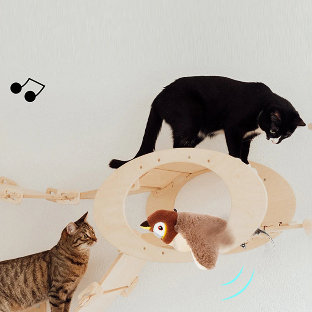 Interactive Cat Toy – Engaging Flapping Wings & Chirping – USB Rechargeable Catnip Bird – 9.06″×7.09″×4.72″ – Indoor Cats