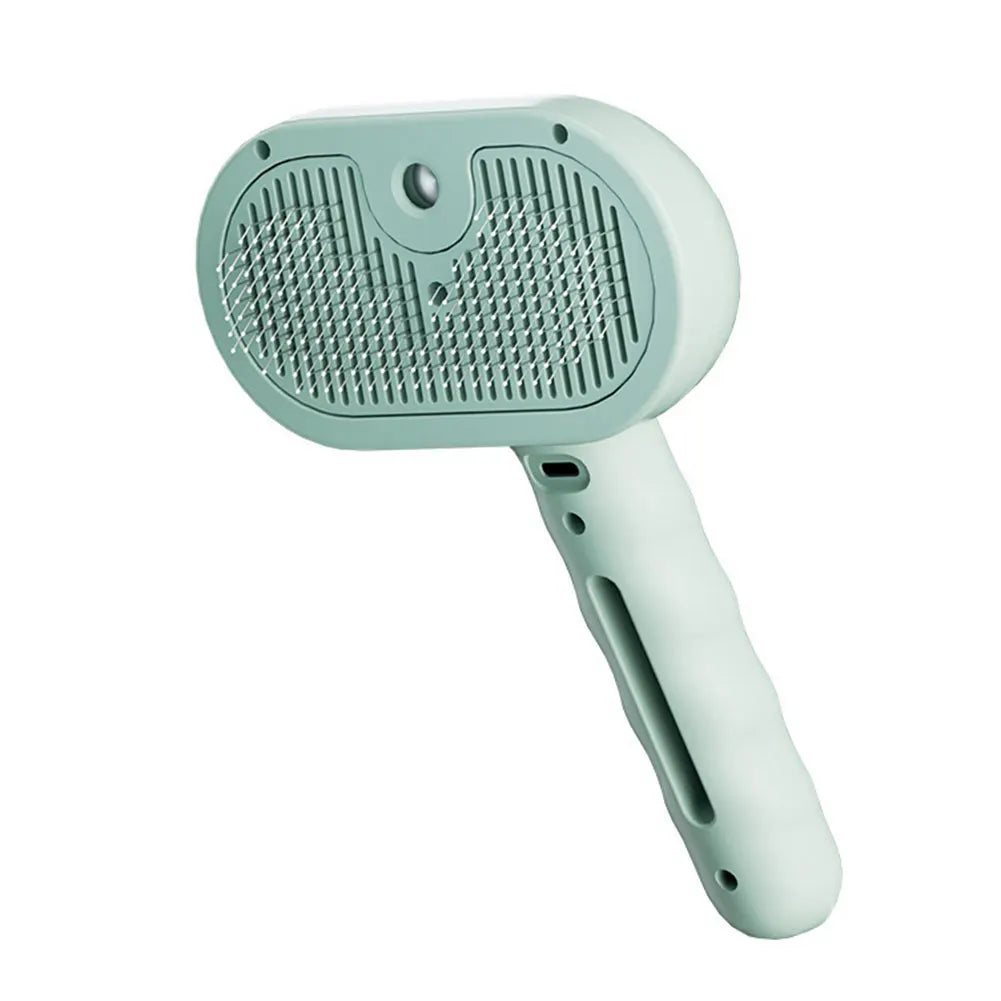 3‑in‑1 Steam Pet Grooming Brush – Static Reduction & Deshedding – ABS & Stainless Steel – 7.87″×4.53″×2.76″ – Cats, Dogs & Small Animals