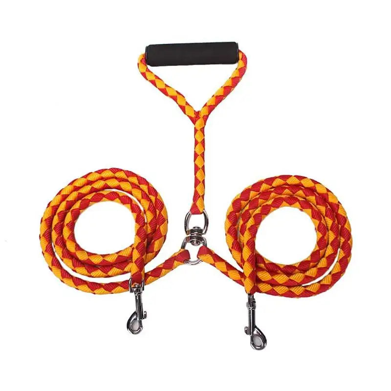Double Dog Walking Leash – Tangle‑Free 360° Rotation – Durable Nylon – 55″ Length – All‑Stage Dogs