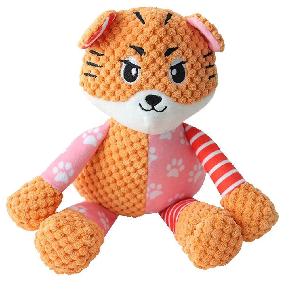 Interactive Plush Squeaky Dog Toy – Pineapple Fleece & Crinkle Paper – Durable Soft Chew Toy – One Size – Small, Medium & Large Dogs