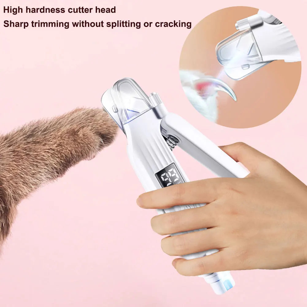 Electric Pet Nail Trimmer & Grinder – Quiet Low‑Vibration Grooming – LED‑Lit Diamond Grinder – 6.81″ – Cats & Dogs
