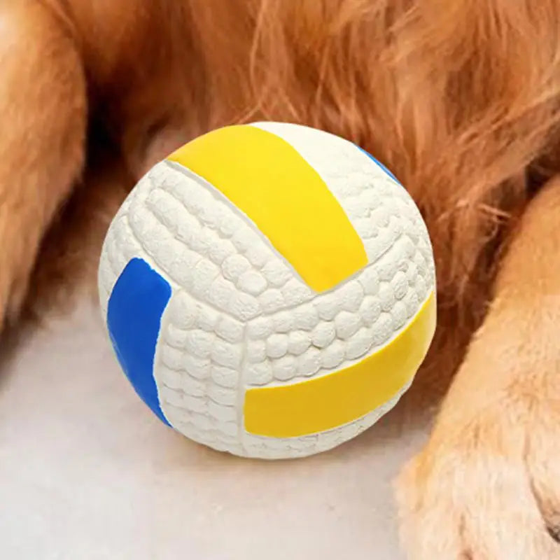 Indestructible Dog Ball – Tough Chew & Bounce Toy – Latex with Textured Corn Surface – 3.74″ Diameter – Dogs & Puppies