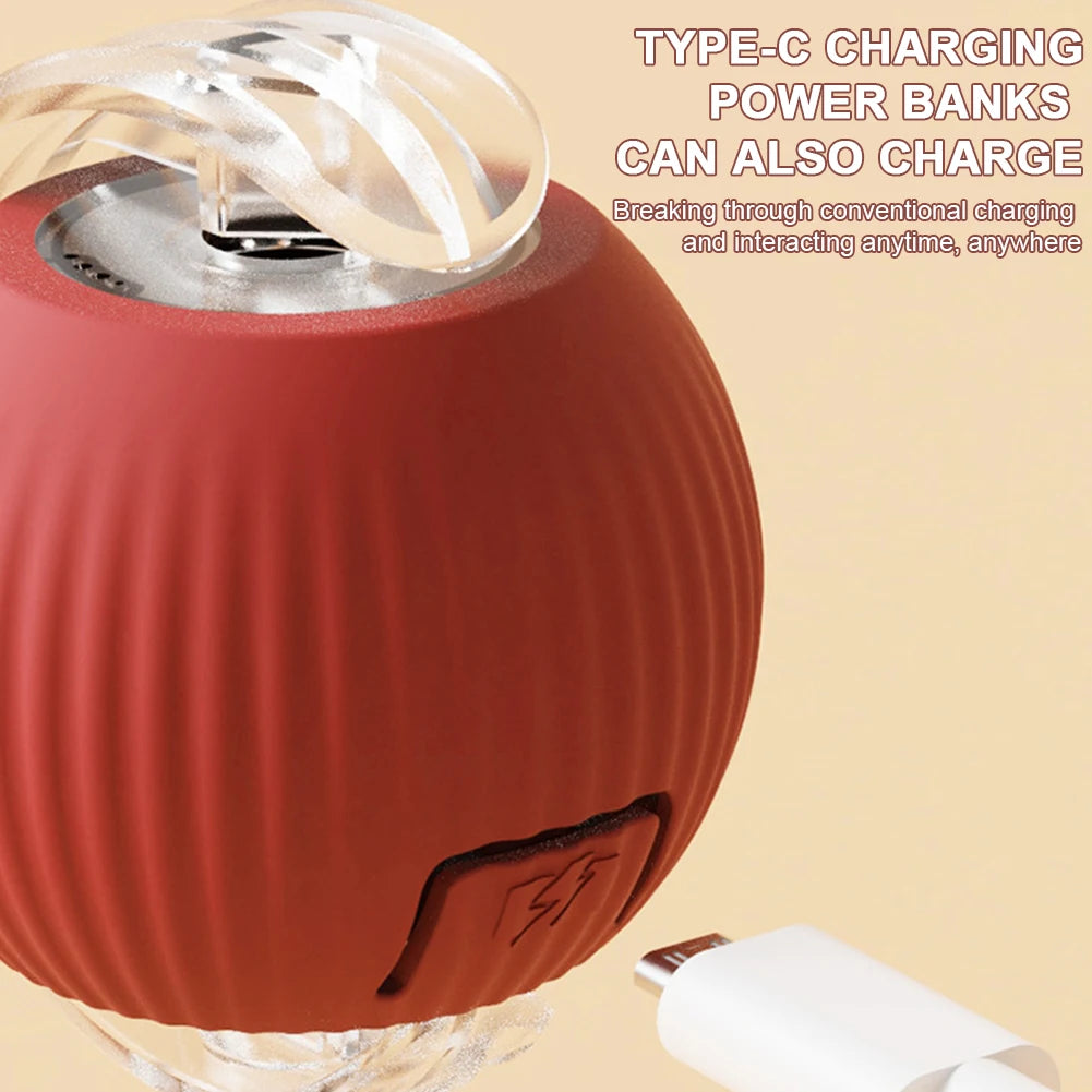 Automatic Rolling Cat Ball – Self‑Rotating Interactive Cat Toy – USB‑Rechargeable Plastic & Silicone – 2.56″ Diameter – Indoor Cats & Kittens