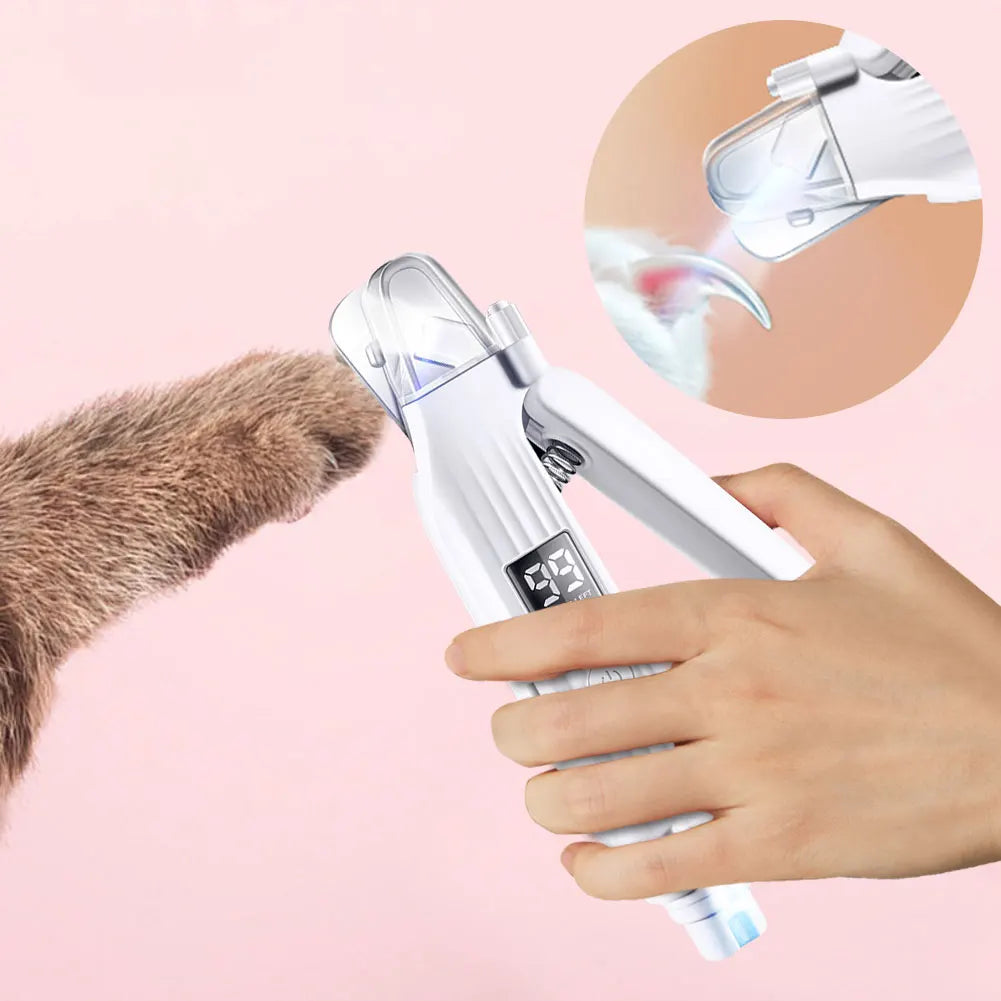 Electric Pet Nail Trimmer & Grinder – Quiet Low‑Vibration Grooming – LED‑Lit Diamond Grinder – 6.81″ – Cats & Dogs