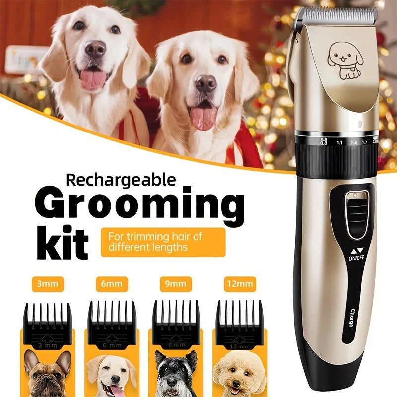 Electric Pet Hair Trimmer – Precision Cordless Clippers – Rechargeable 8 Hr Charge – 110–240 V – Dogs & Cats