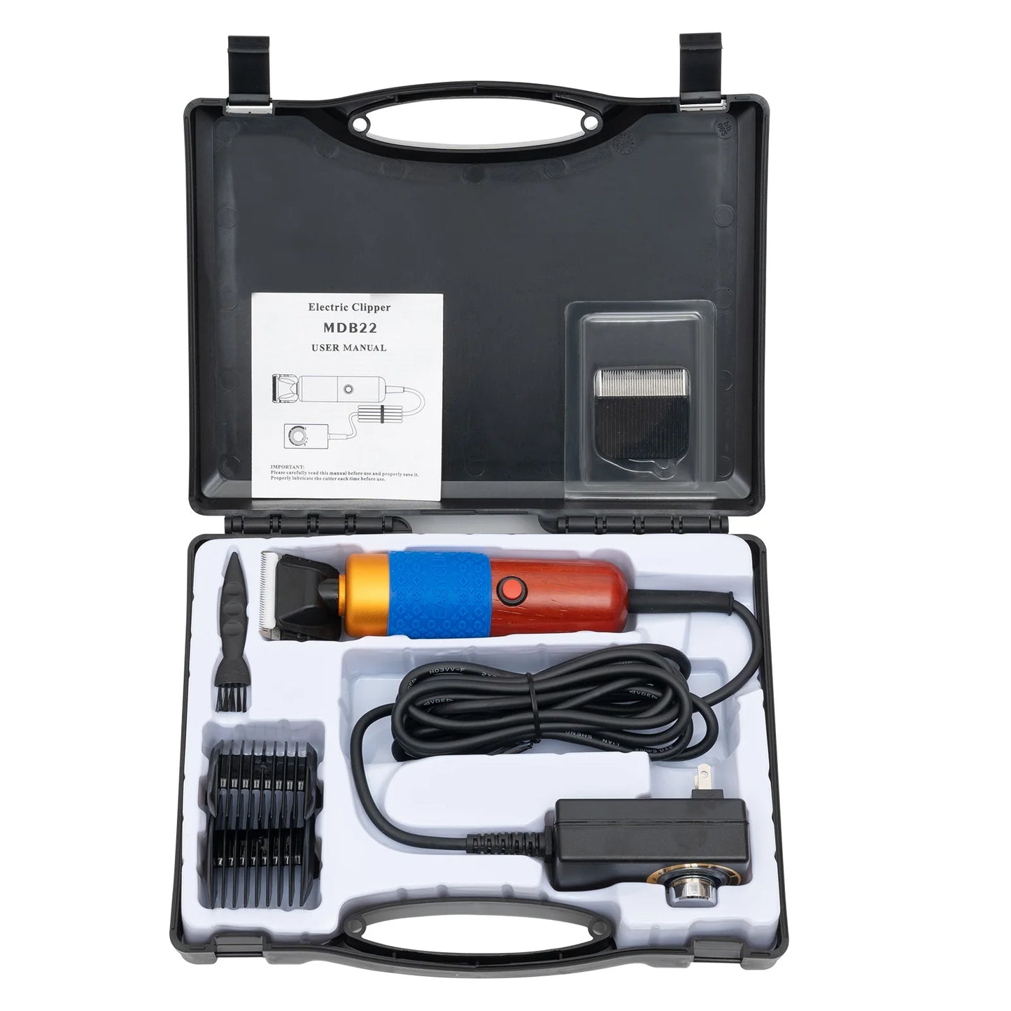 Electric Animal Clipper – Quiet 36 W AC Shearing Shaver – Wood & Aluminum Alloy – AC 100–240 V – Sheep, Goats, Dogs & Rabbits