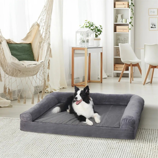 Orthopedic Dog Bed – Pressure-Relief Comfort – Removable Washable Cover – Extra Large (47.2×35.4×7.8″) – Dogs 88–132 lbs