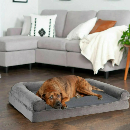 Orthopedic Dog Bed – Pressure-Relief Foam – Waterproof Bolster Design – 600D Oxford Cloth – 53×39.3×9.4 in 2XL – Dogs