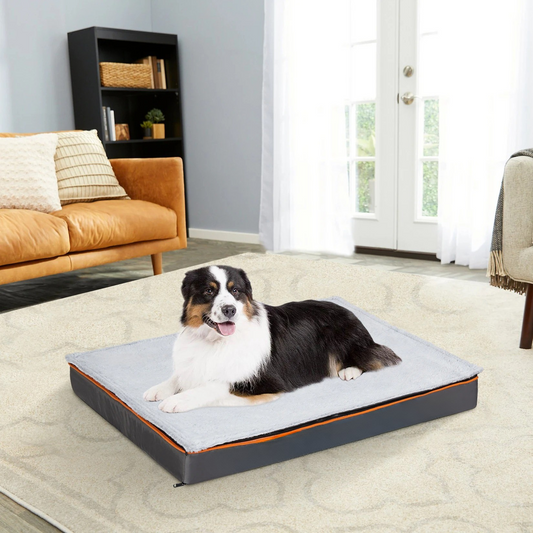 Orthopedic Dog Pillow Bed – Joint Support Foam Cushion – Removable Washable Cover – 37.4×27.5×3.1″ Large – Dogs