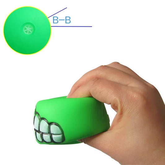 Interactive Dog Chew Ball Toy – Mental & Physical Stimulation – Rubber Squeaker – 3″ Multicolor – Dogs