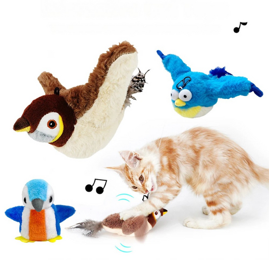 Interactive Cat Toy – Engaging Flapping Wings & Chirping – USB Rechargeable Catnip Bird – 9.06″×7.09″×4.72″ – Indoor Cats