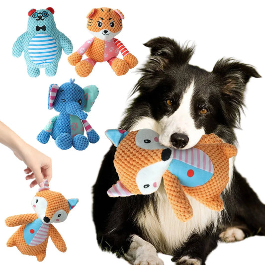 Interactive Plush Squeaky Dog Toy – Pineapple Fleece & Crinkle Paper – Durable Soft Chew Toy – One Size – Small, Medium & Large Dogs
