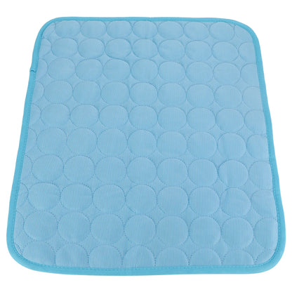 Pet Cooling Mat – Self-Cooling Ice Silk Comfort – Breathable Mesh & Cotton Core – 23.6×19.7″ Blue – Dogs & Cats